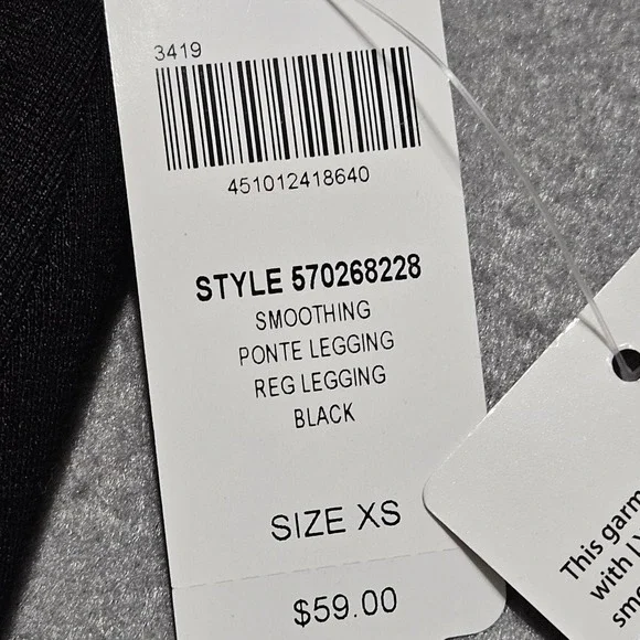 Soma Smoothing Ponte Leggings Size XS Pull-On Stretch Comfort Pants Black NEW - Picture 7 of 13